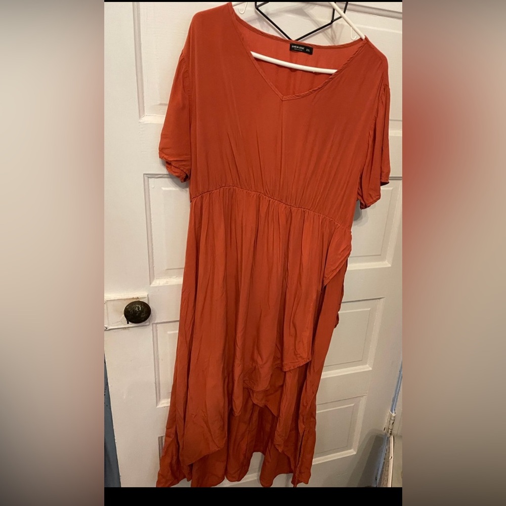 Shein Curve Faux wrap Dress Waist tie Size 2xl
